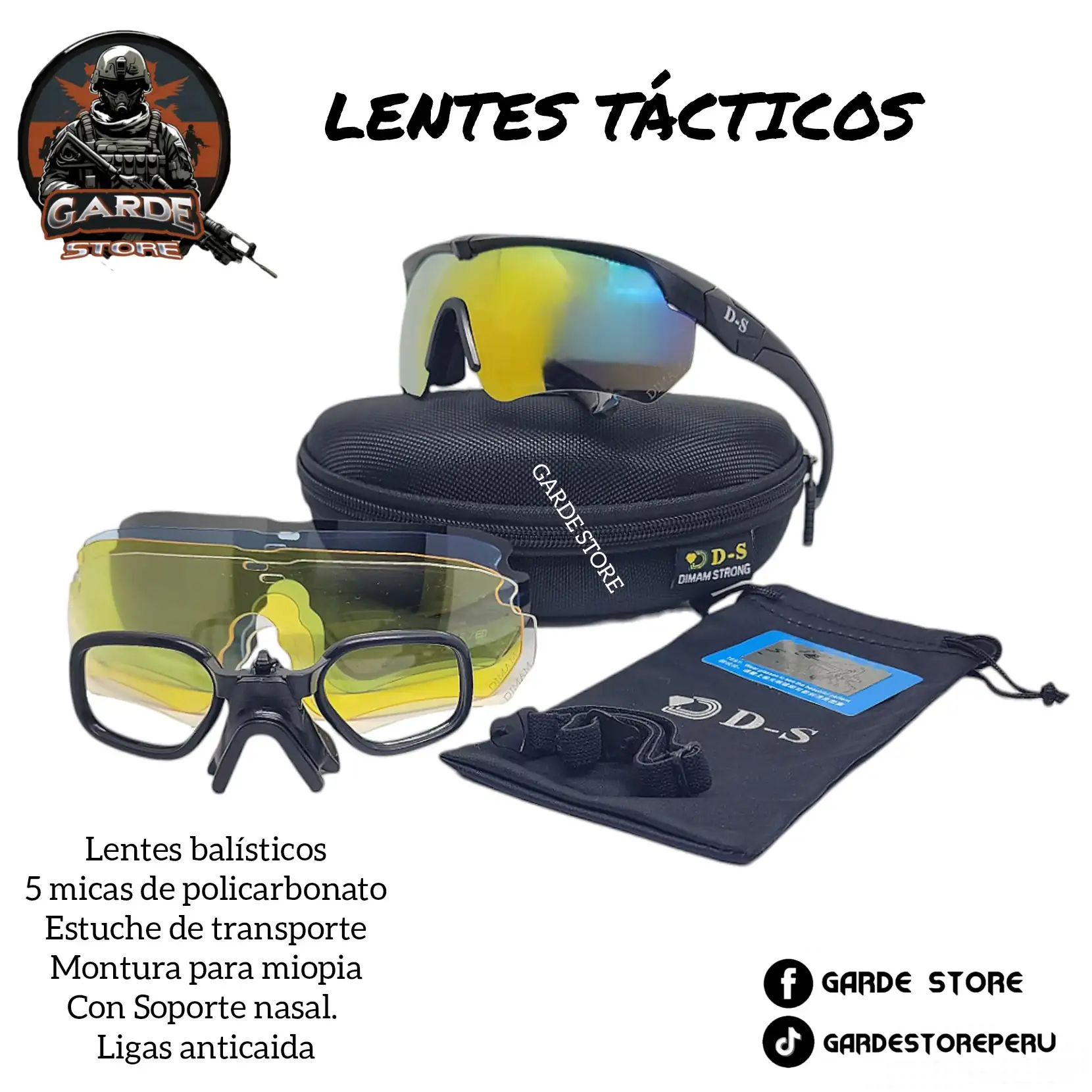 Lentes tácticos 5 lunas DIMAM. 