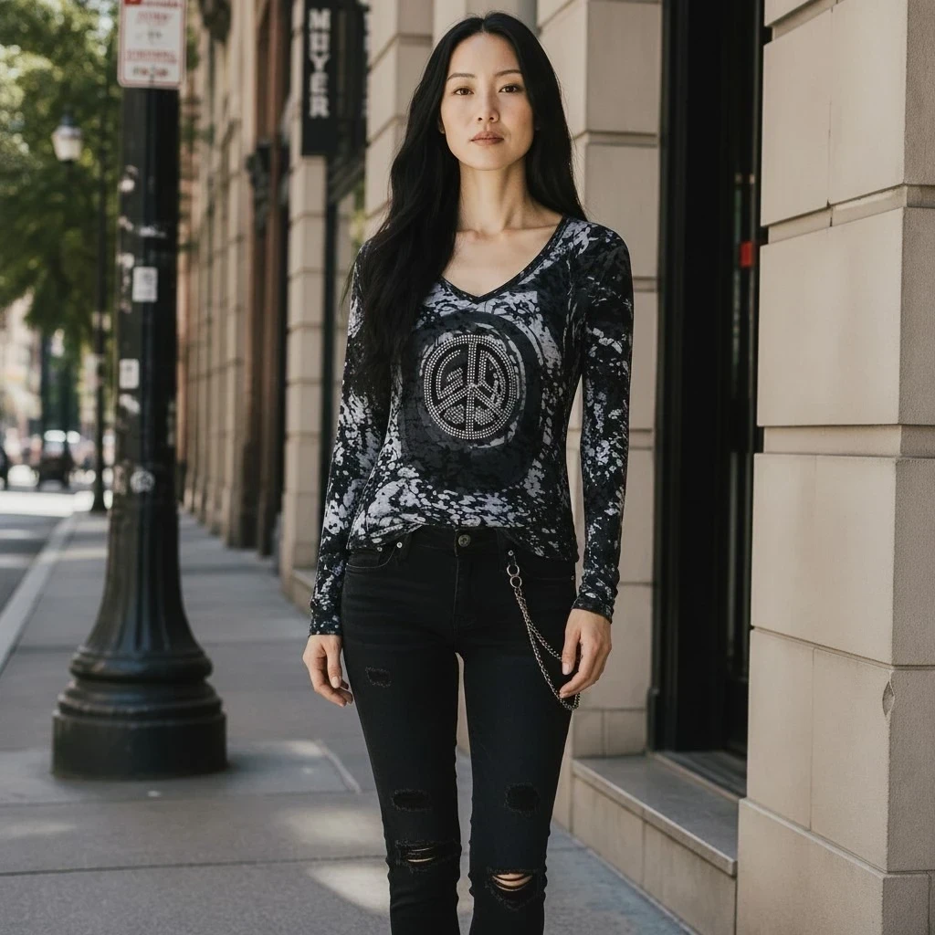 Blusa L Amor y Paz American