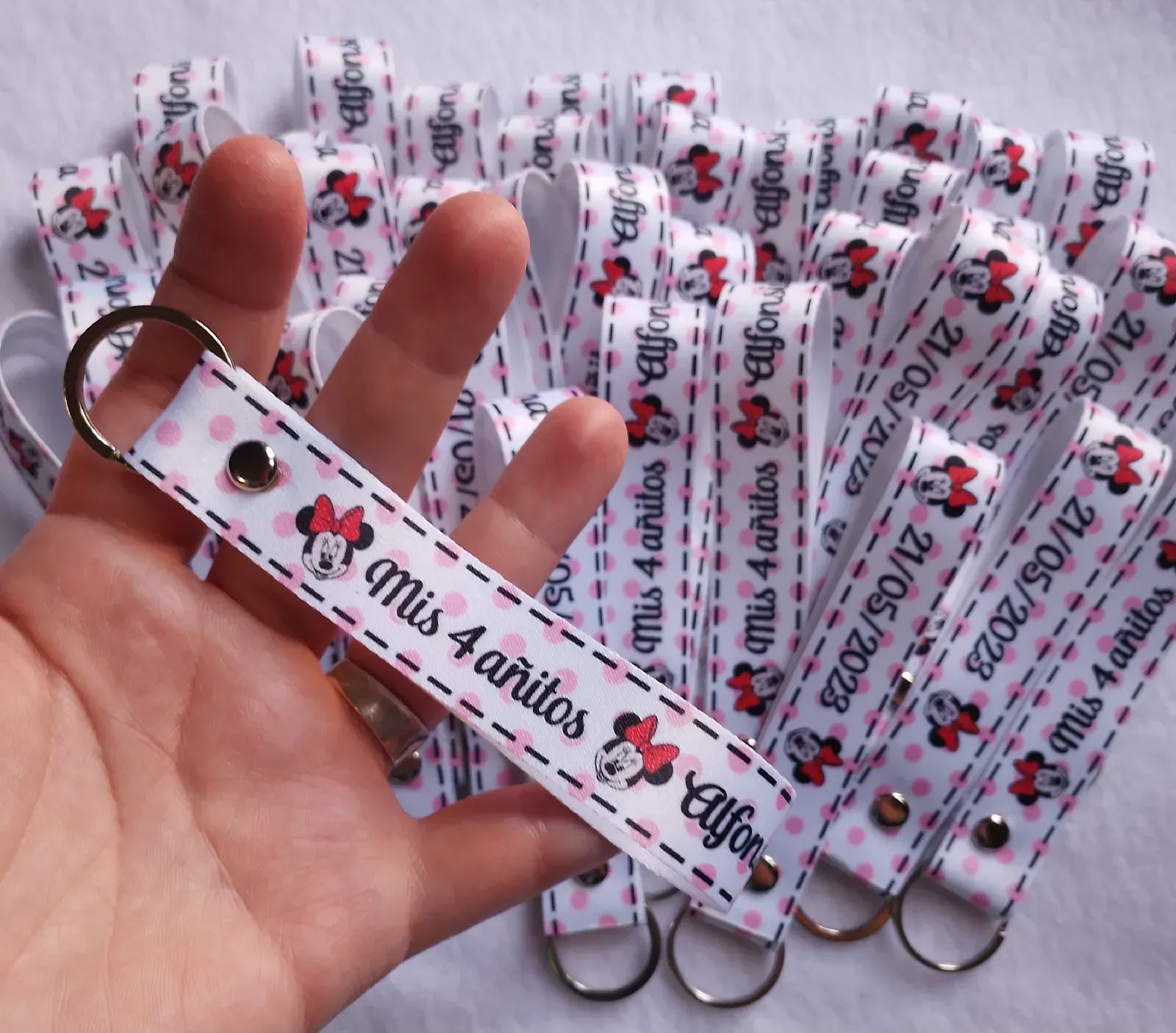 Llavero cinta 10cm con aro pack por 200 unidades  3