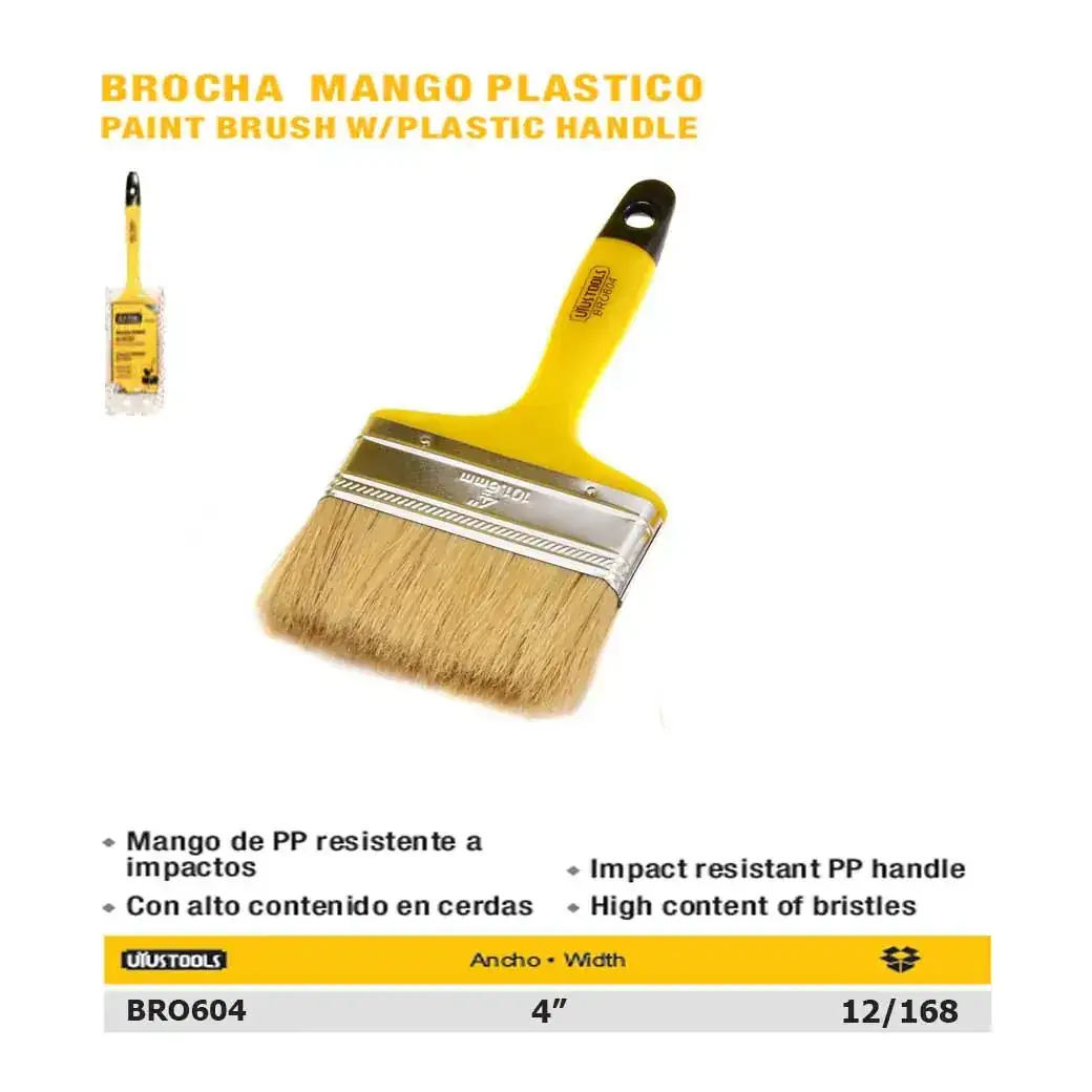 BROCHA MANGO PLASTICO UYUST 4"