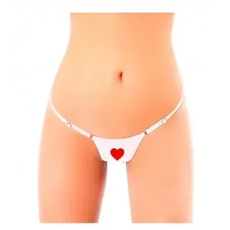 Tanga Corazón Blanca Pasionel
