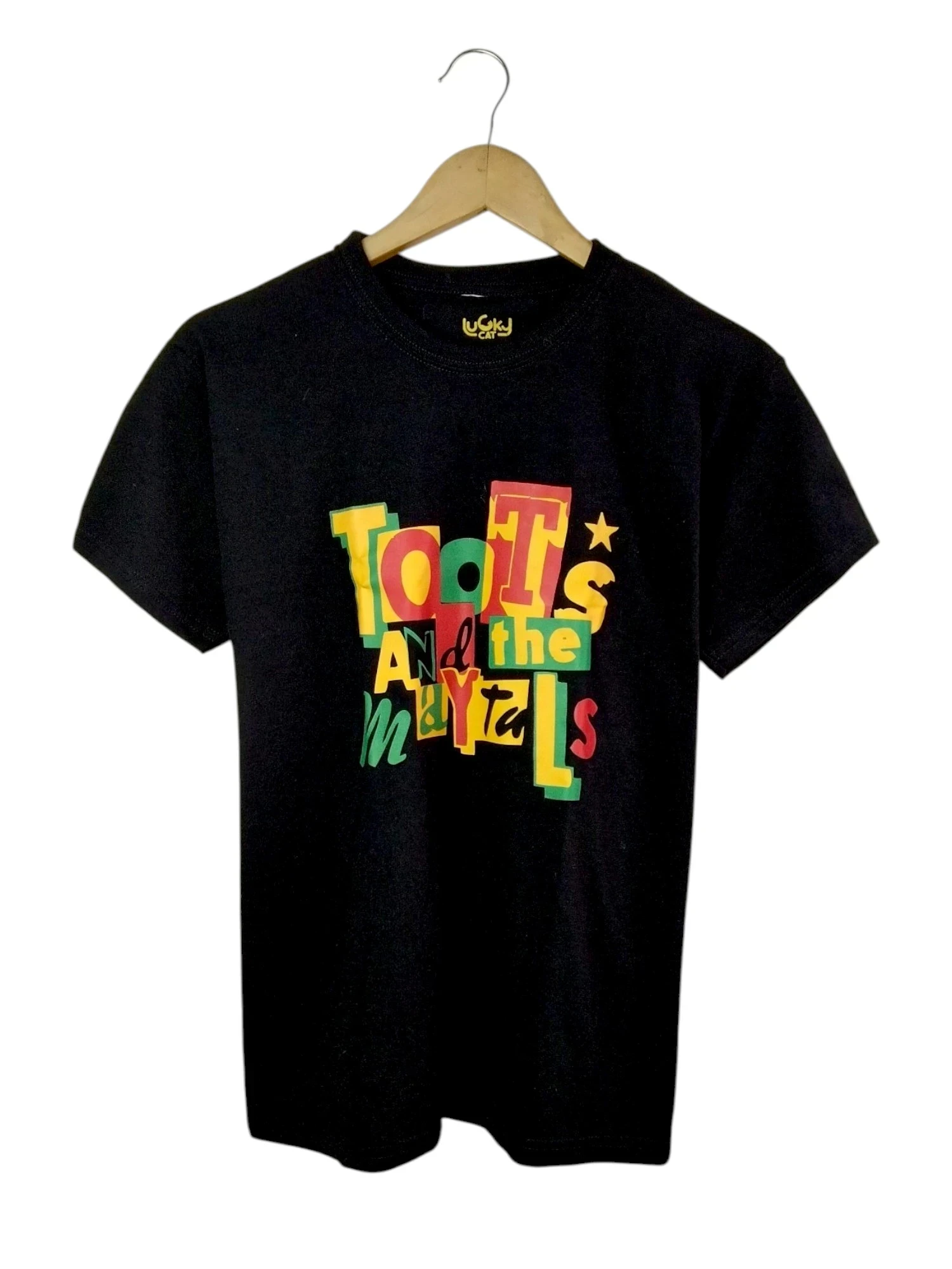 Camiseta negra estampada M