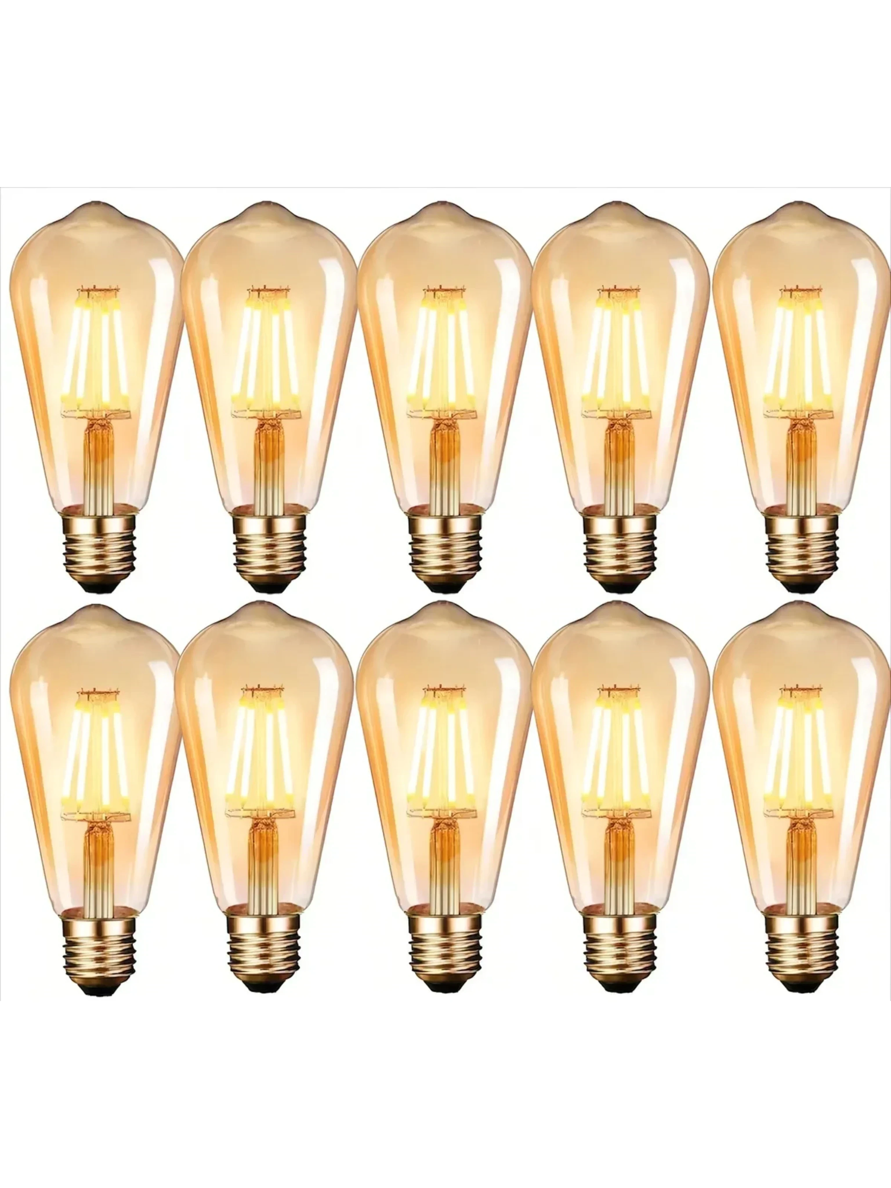 Ampolletas 4W Led Set X10 Vintage Calida E27 Navidad 