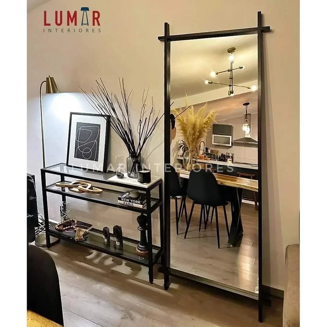 Espejo RUBI TONO NEGRO CON PERCHERO (Escalera) 8