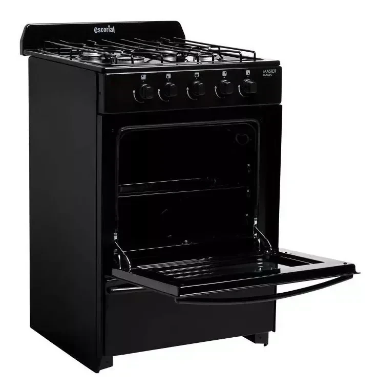 COCINA ESCORIAL MASTER CLASSIC A GAS LICUADO NEGRA