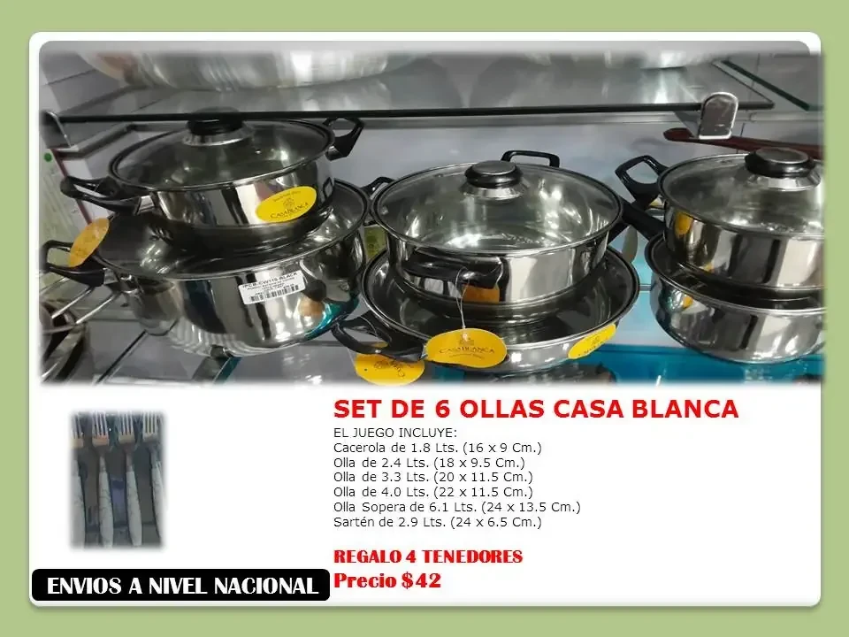 Set de ollas de acero  2
