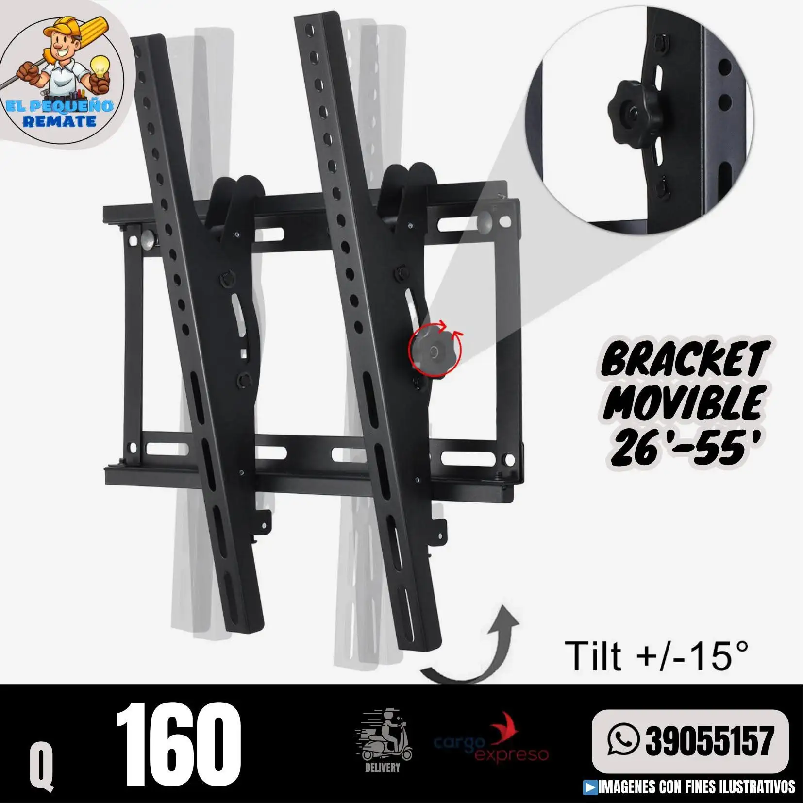 BRACKET MOVIBLE de 26" - 55" AERBES 3