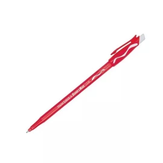 Bolígrafo papermate rojo borrable con goma