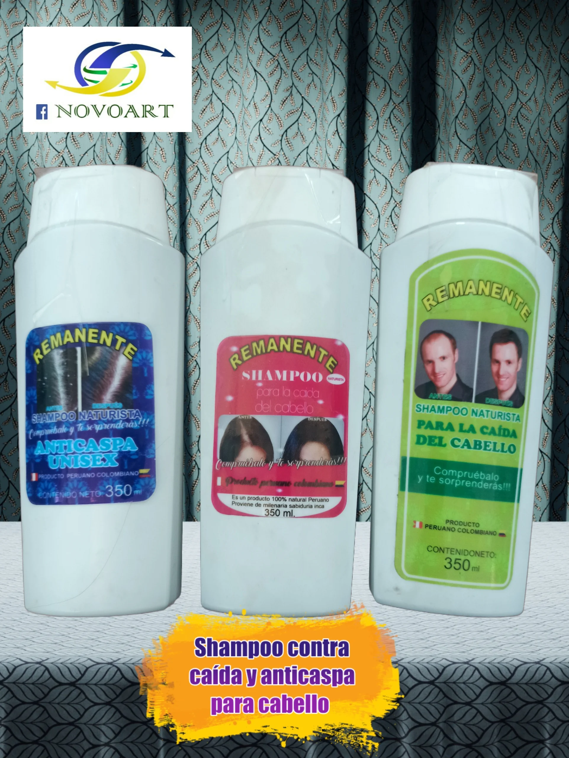 Shampoo remanente contra caida o anticaspa 350 ml
