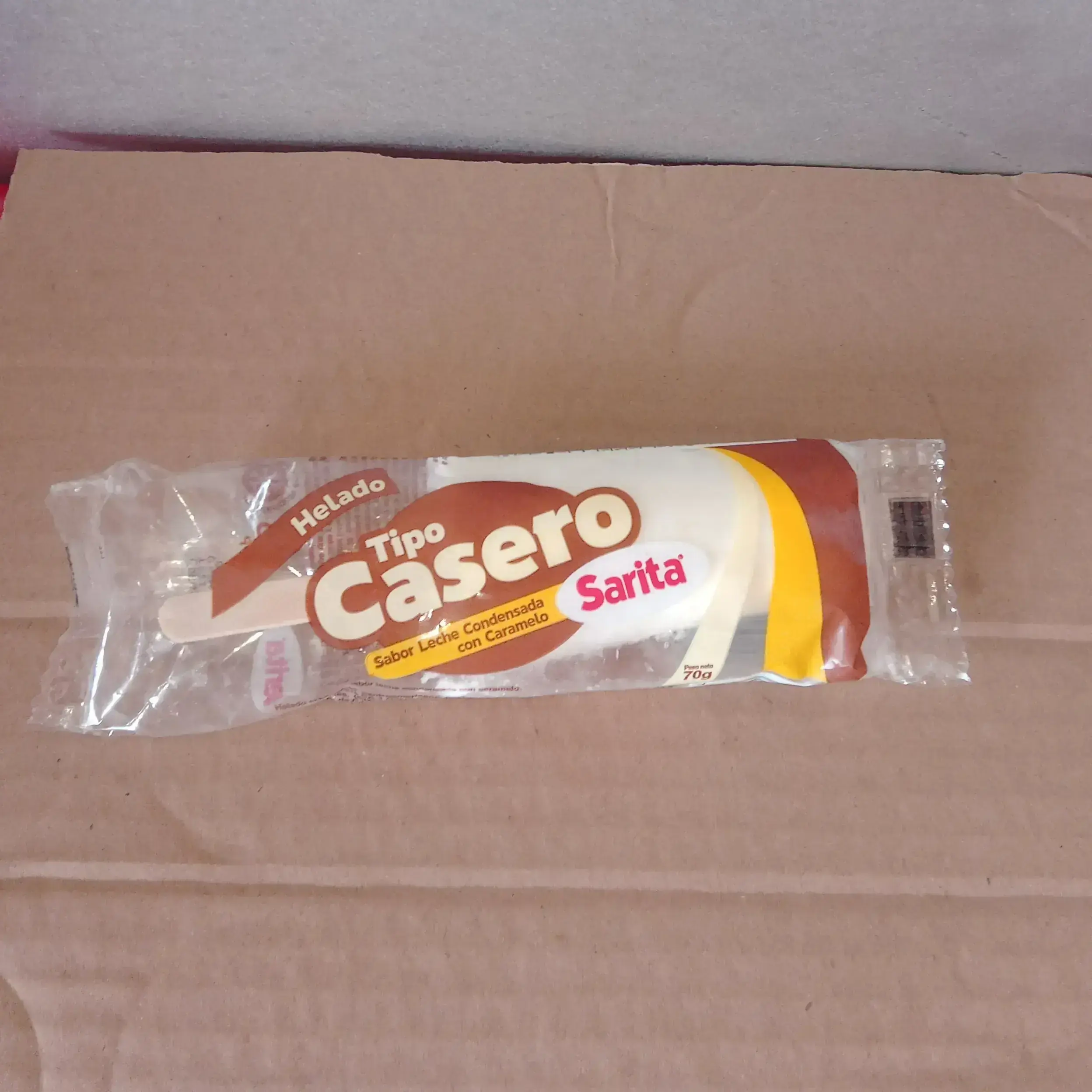 Helado tipo casero sabor leche condensada con caramelo 70 g