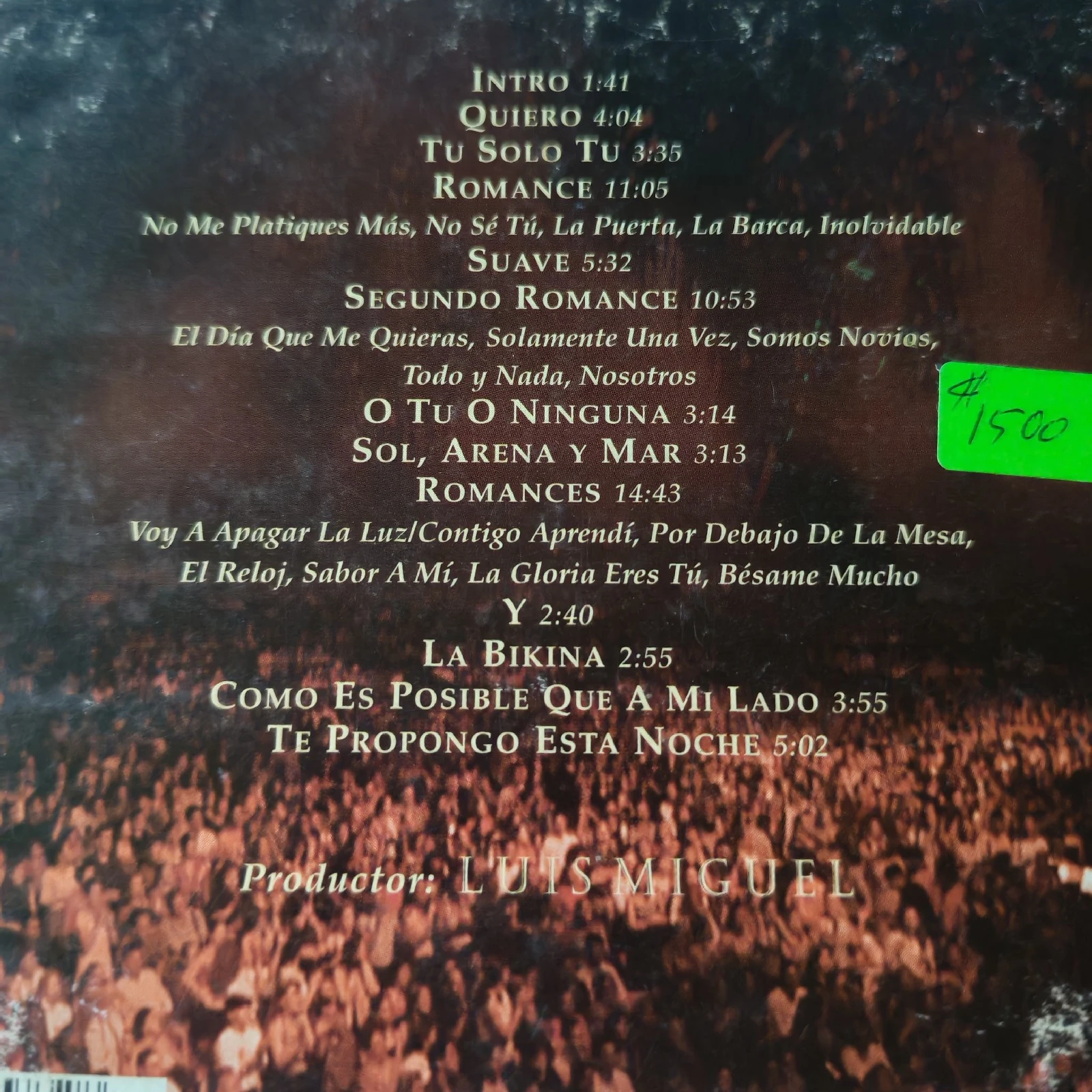 CD Luis Miguel Vivo Usado  2