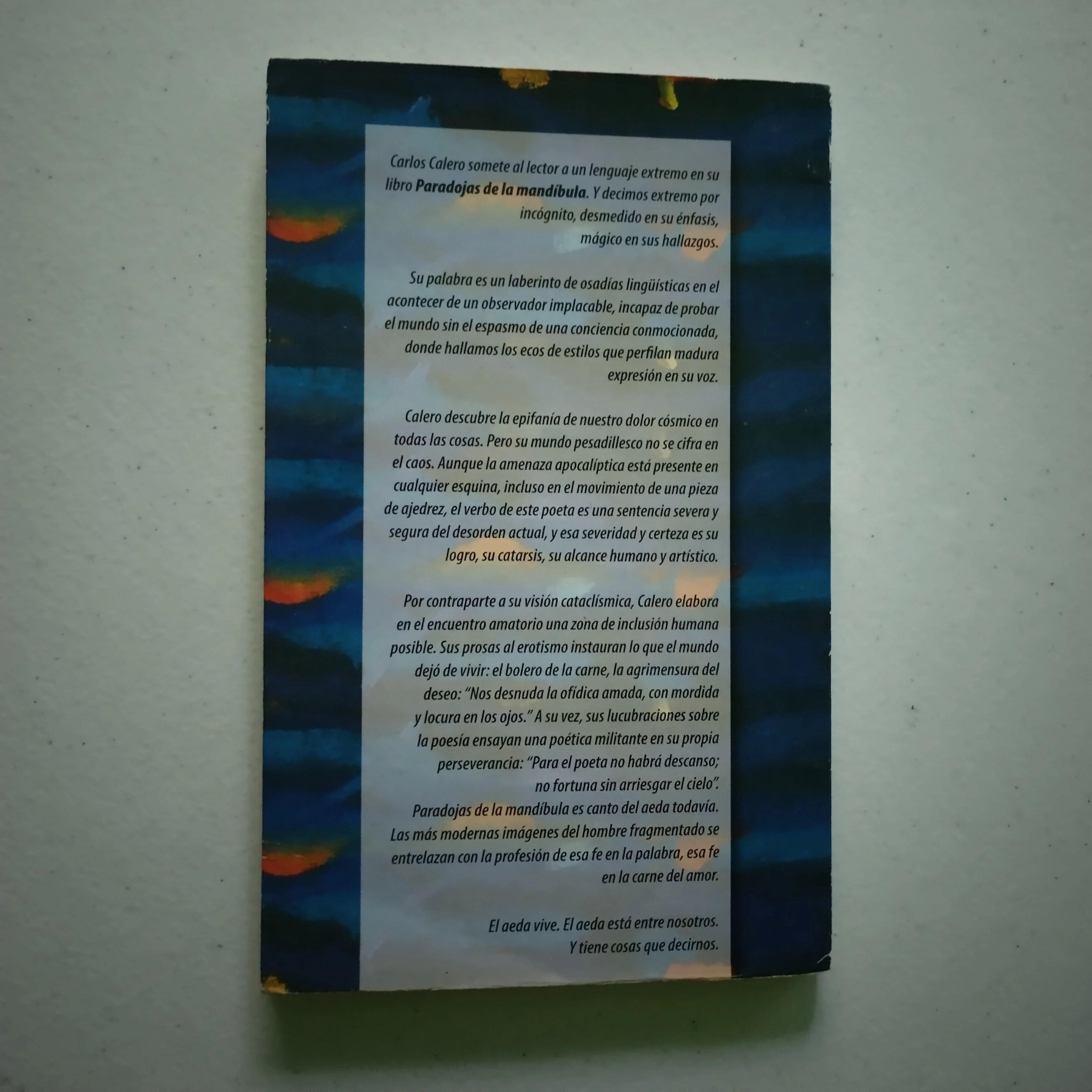 Paradojas de la mandíbula, Carlos Calero, usado  2