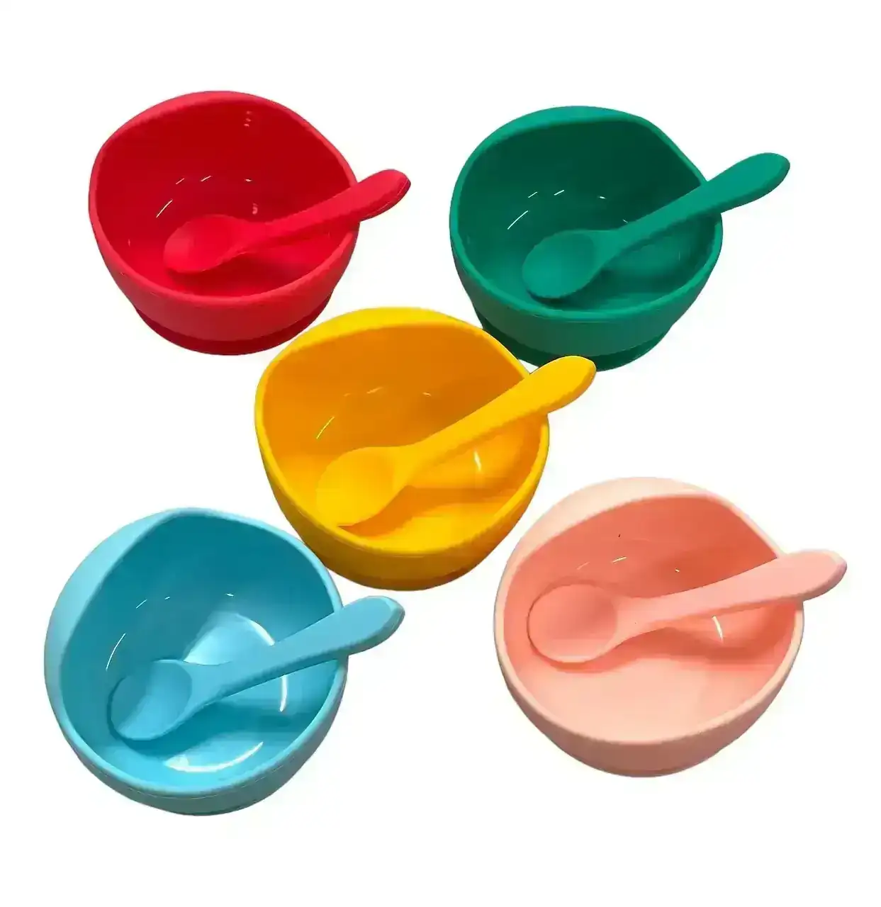 Plato y cuchara de silicona 