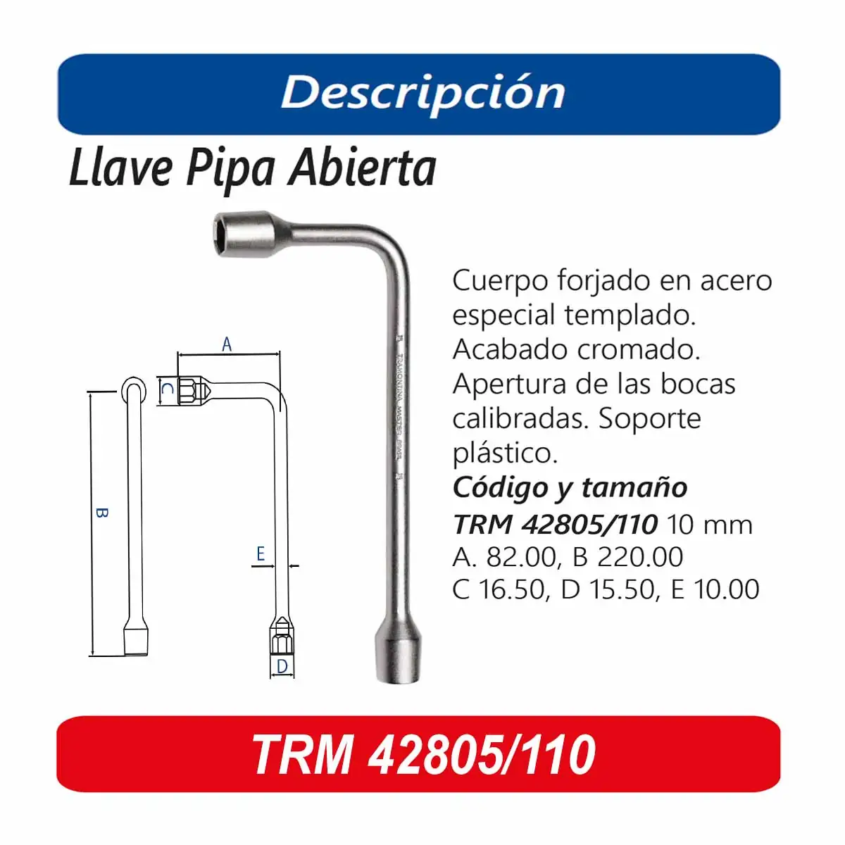 LLAVE L TRM (PIPA ABIERTA) 10MM