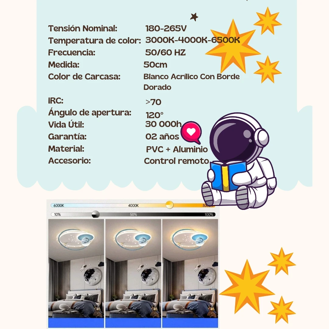 Lámpara de Techo Modelo Astronauta 🚀 2