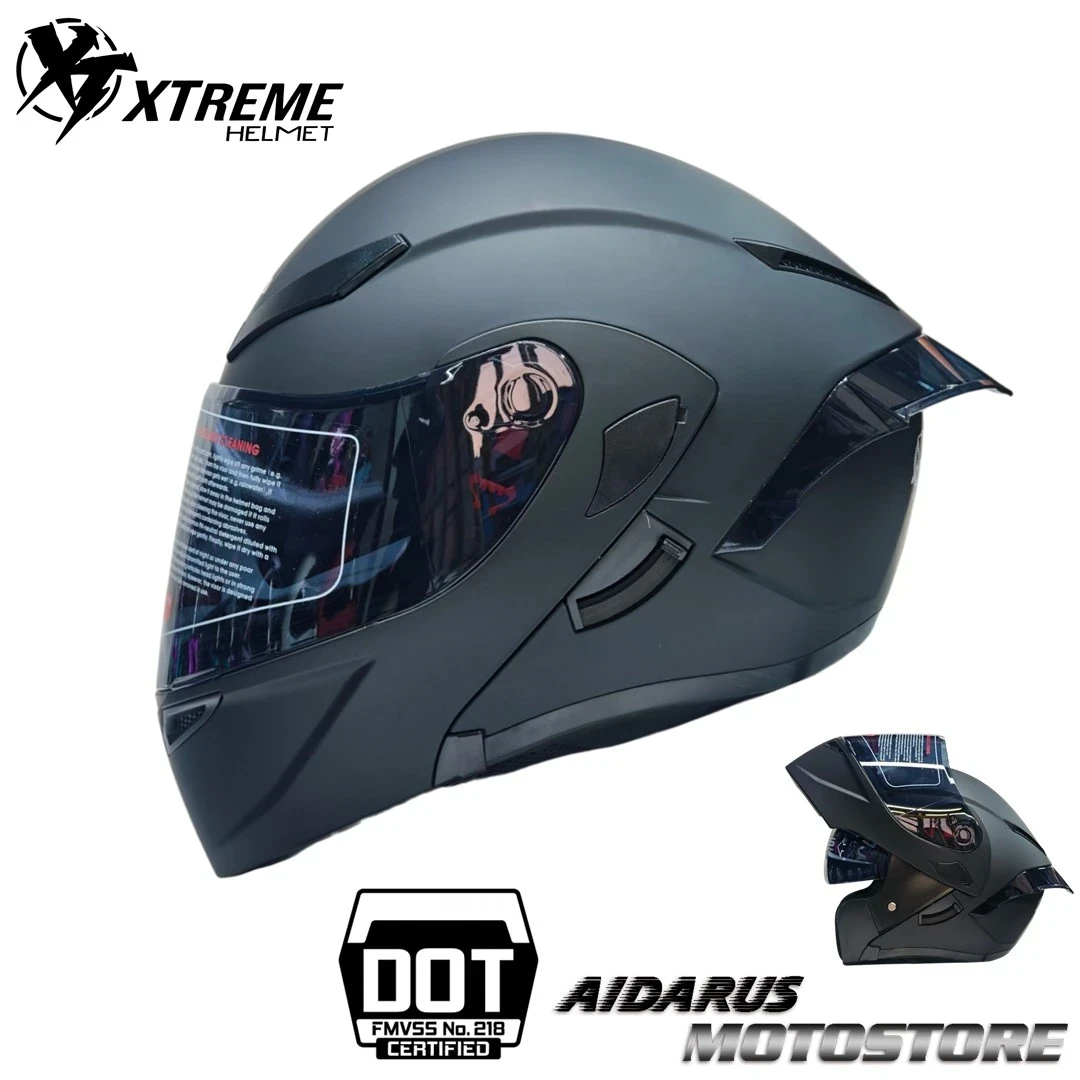 CASCO XTREME JH902 NEGRO MATE VISOR OSCURO