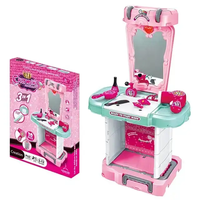 Mini tocador transportable 3 en 1