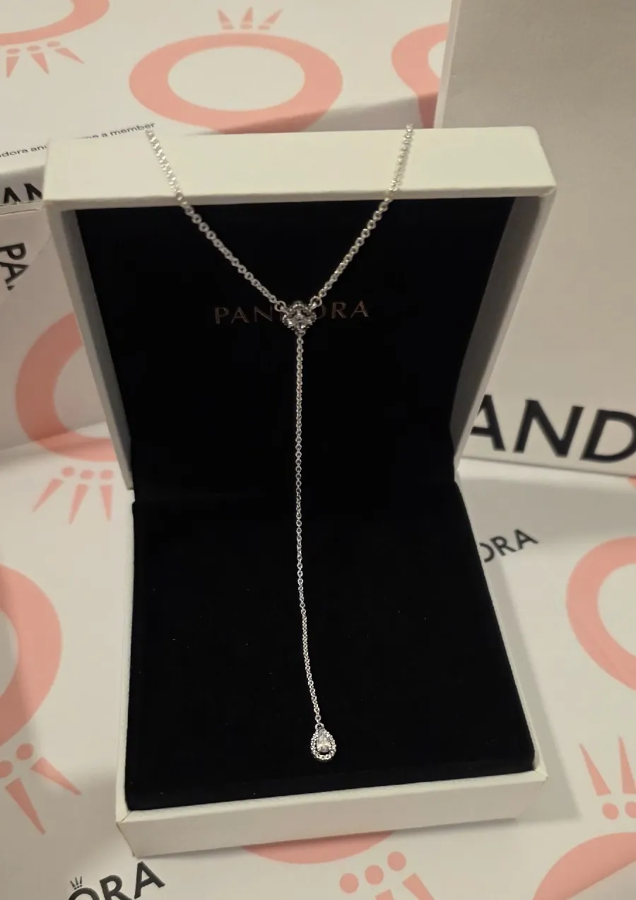 Pandora Geometric Shapes Y-Necklace Sterling silver