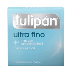Preservativo Tulipán Ultra Fino x 3 un.