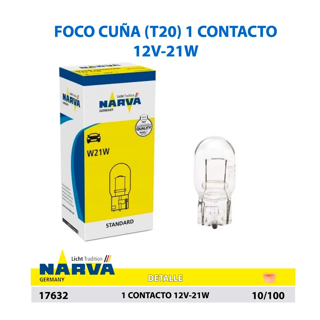  CUÑA (T20) 1CONTACTO 12V-21W