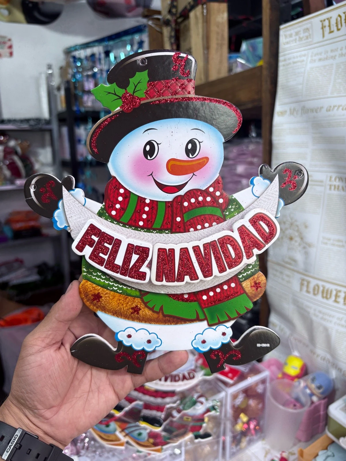 Figura decorativa navideña de 24 cm de largo.  5
