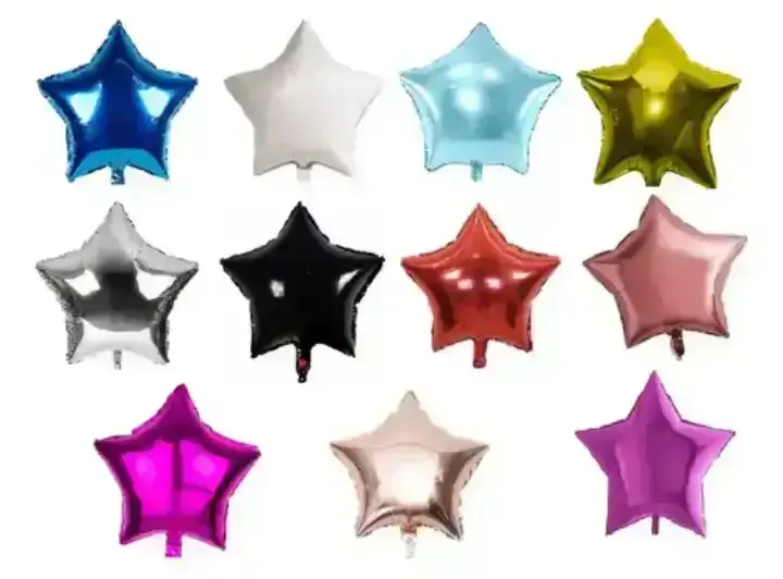 Globo metalizado estrella simple 10 pulgadas (25 cm) 