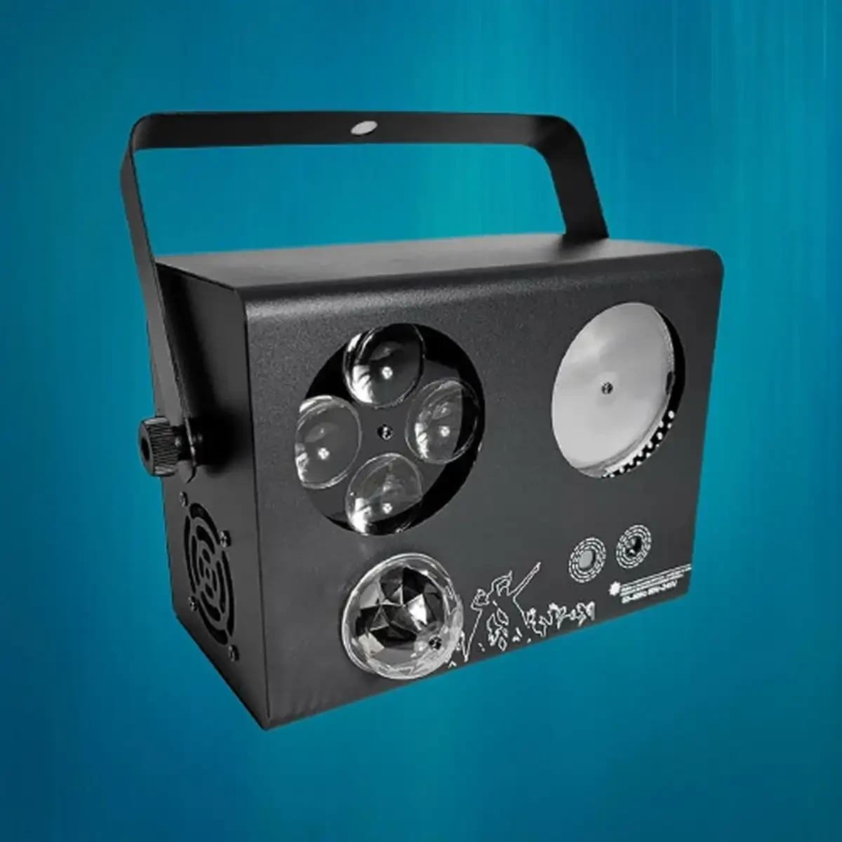 Ilumina tus fiestas y eventos con el proyector. Este equipo de alta calidad es perfecto para crear un ambiente festivo y animado, con coloridos efectos de iluminación y patrones dinámicos. es compacto y fácil de instalar en cualquier espacio. Su diseño moderno y elegante se adapta a cualquier decoración, por lo que es un valioso complemento para cualquier evento o fiesta. Este proyector ofrece una variedad de efectos de iluminación, que incluyen rayos, holográficos, láser y bolas locas. Cada efecto se puede ajustar para que se adapte a su evento, ya sea una fiesta de cumpleaños, una boda, un concierto o una reunión de negocios. No importa qué tipo de evento esté planificando, el proyector con haz de luz garantizará que sea inolvidable. Consigue el tuyo hoy mismo y convierte tus fiestas en experiencias increíbles. 5