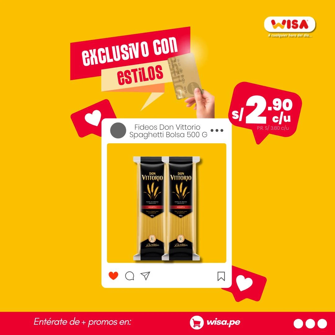 Fideos Don Vittorio Spaghetti Bolsa 500 G