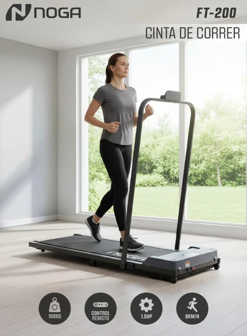 Cinta de correr, eléctrica,ultra plana, Noga FT-200* 