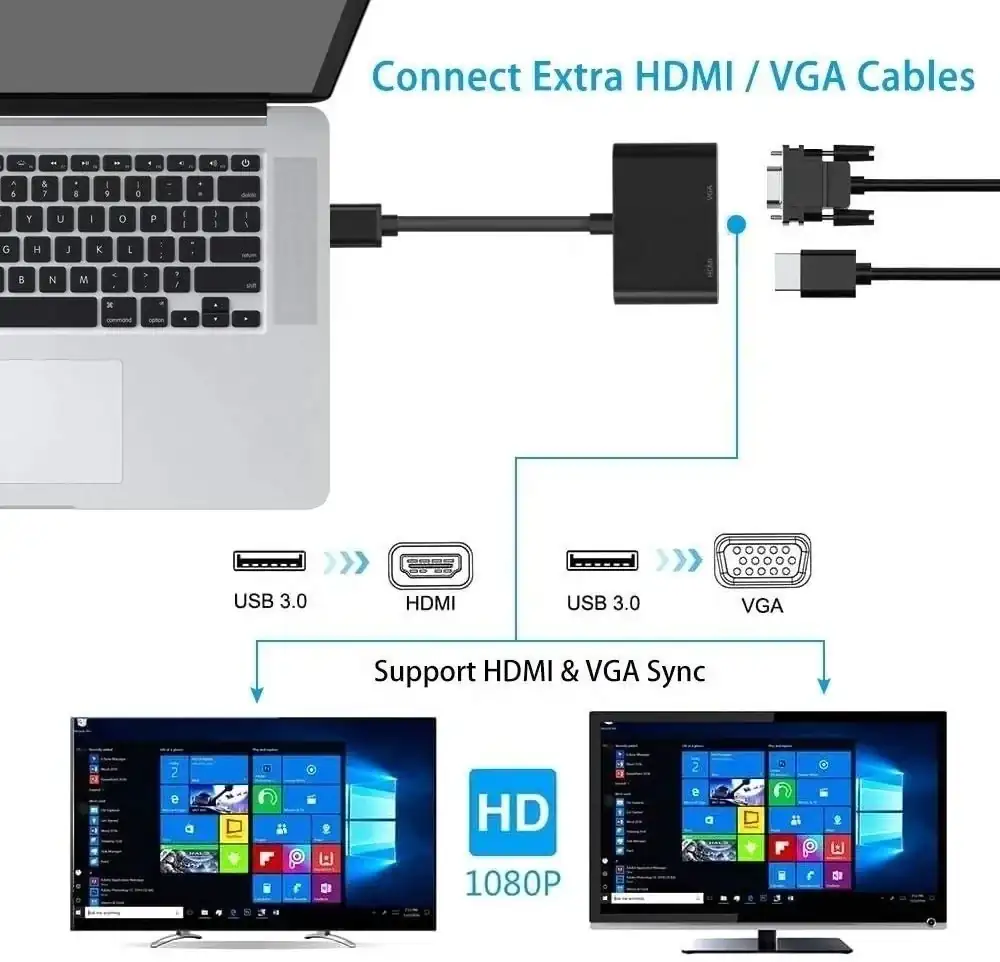USB TO VGA HDMI 4