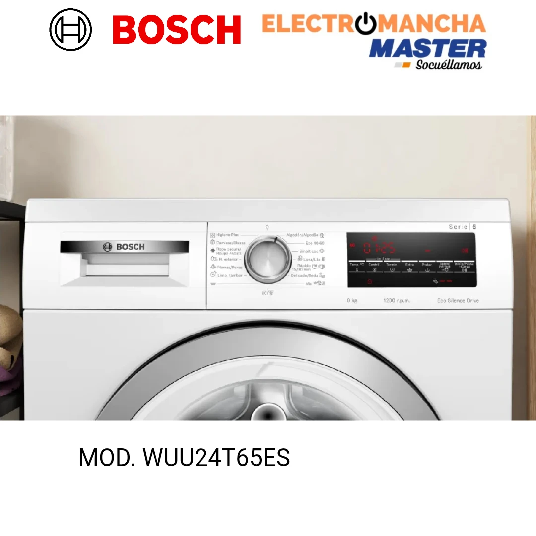 LAVADORA BOSCH WUU24T65ES 9 KILOS 1200 RPM. CLASE A 2