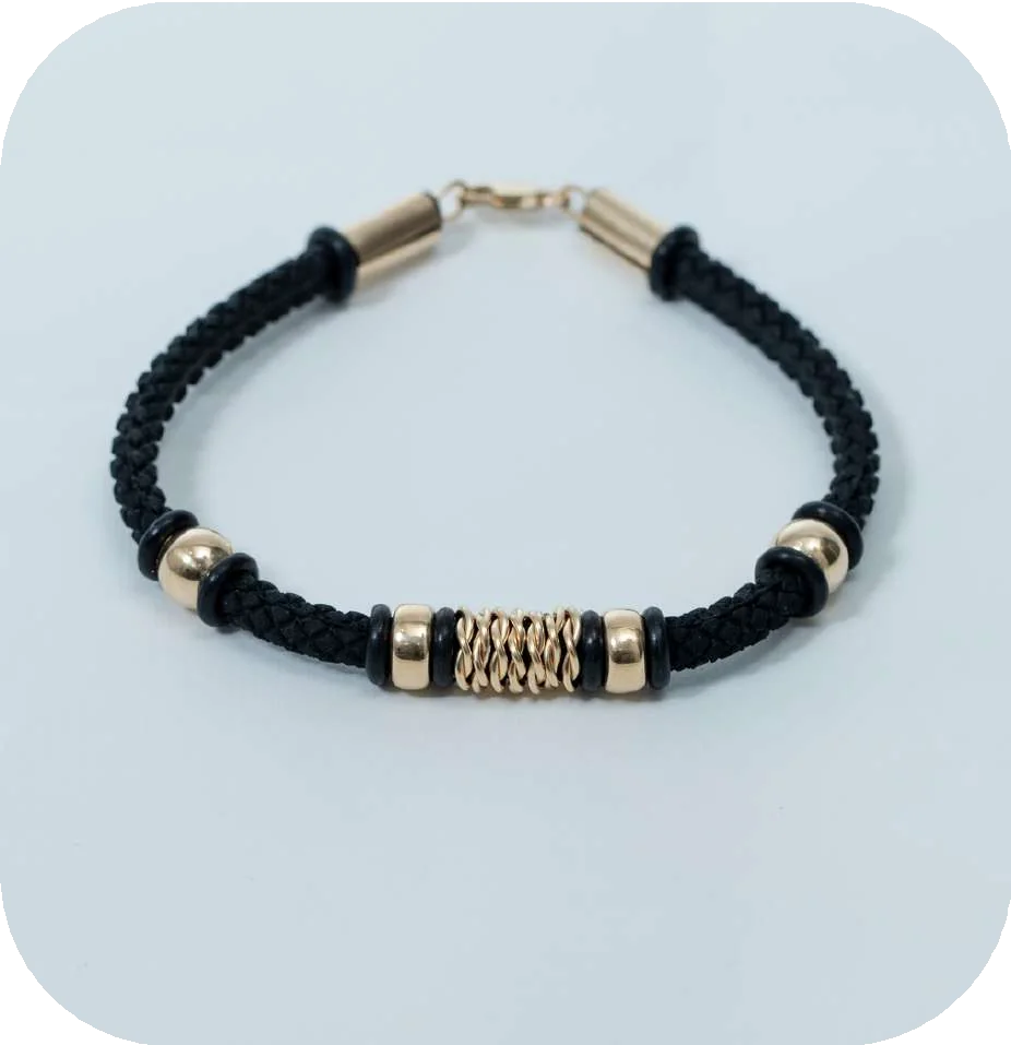 TB-02093299-PULSERA ESPECIAL CAUCHO NEO GRUESO TRÍO RIAZA DORADA 3