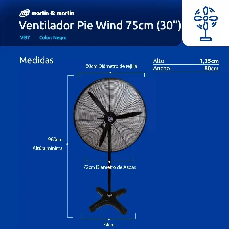 VENTILADOR INDUSTRIAL 30" MARTIN Y MARTIN 