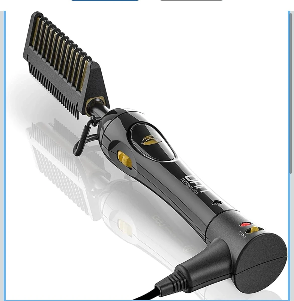  Peine caliente de 500 ℉, peine alisador de cabello de apagado automático de 60 minutos, peine caliente de cerámica ajustable de 7 temperaturas, peine de presión eléctrico para cabello  2