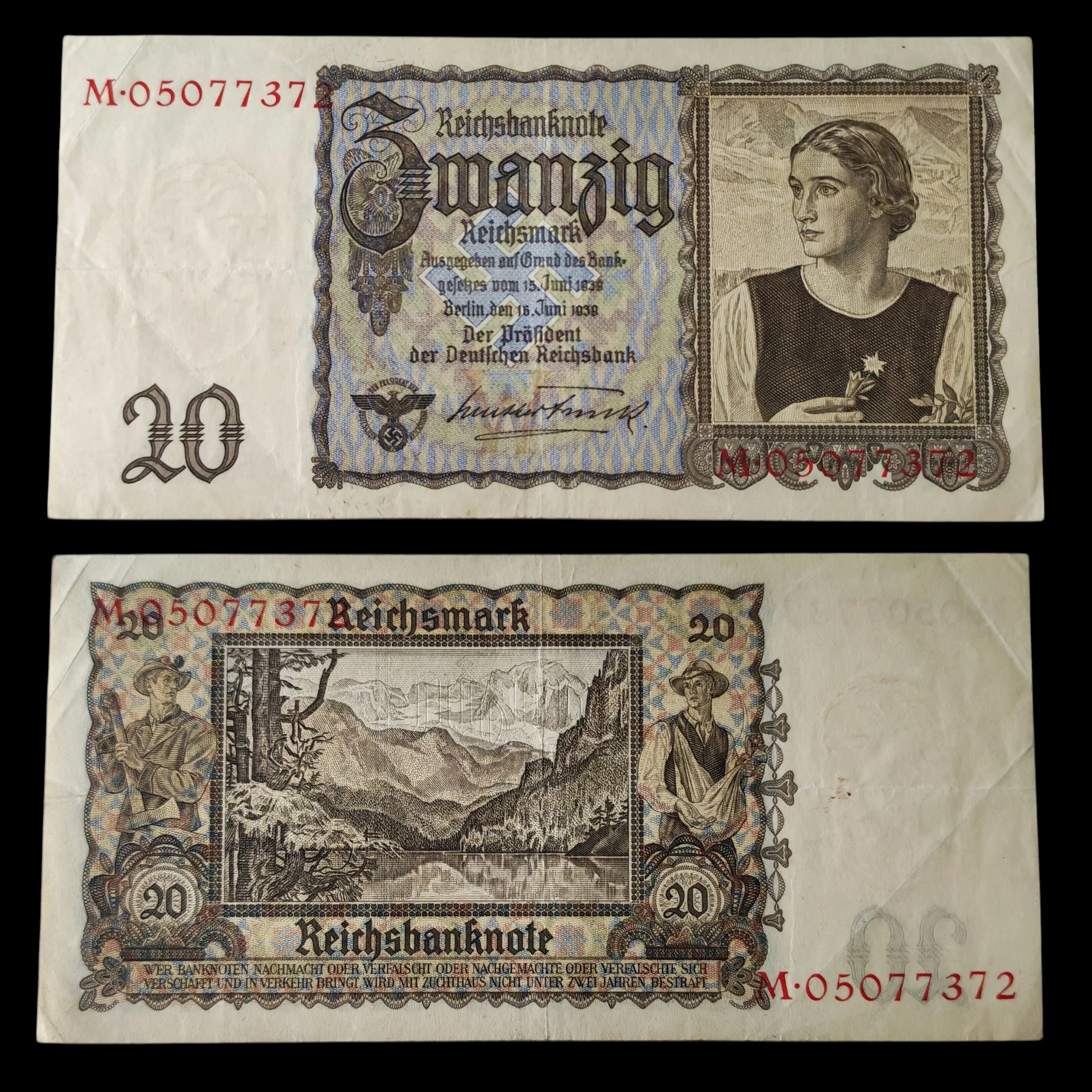 °	Alemania Tercer Reich, 20 Markos XF
