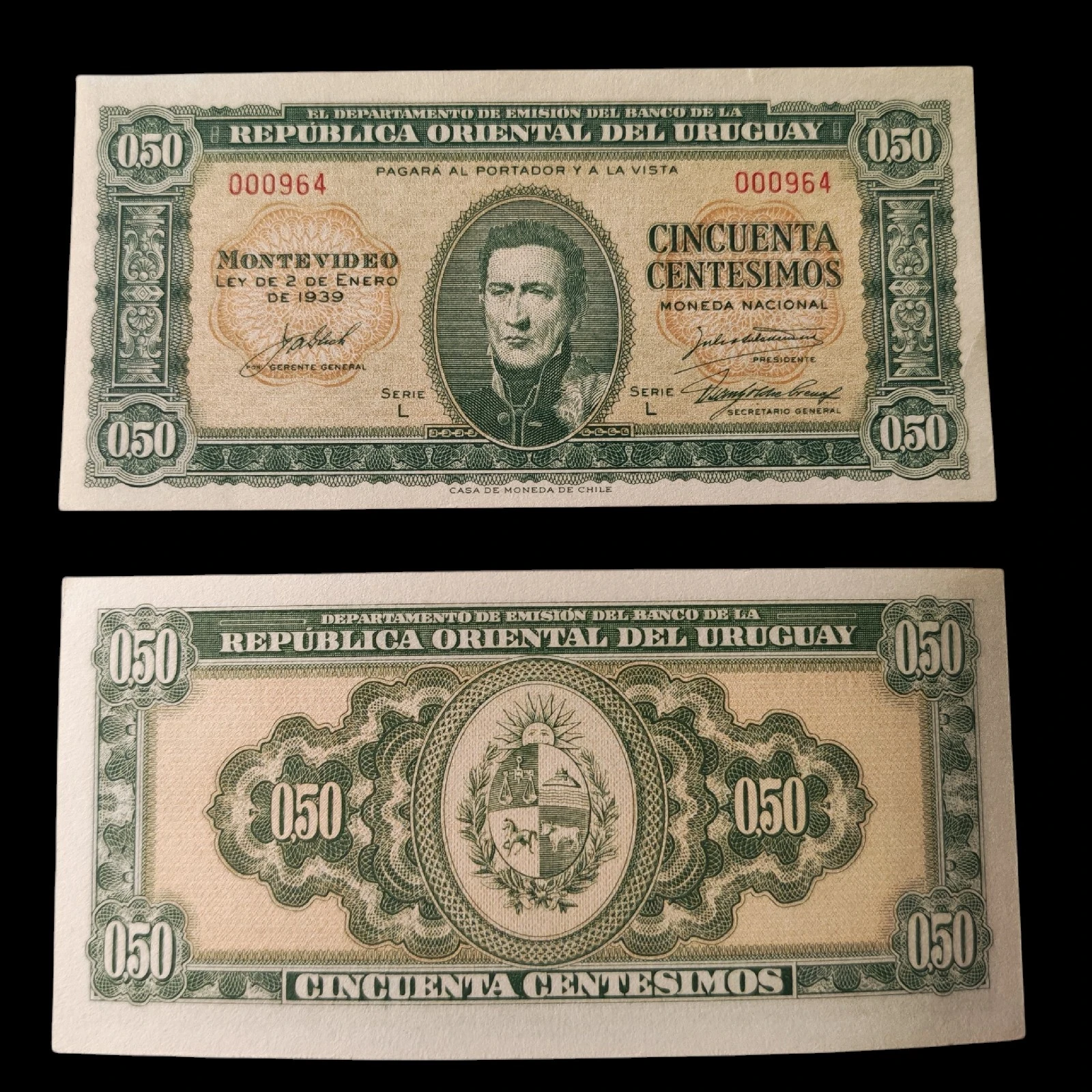 ° Uruguay 0.50 centesimos AUNC
