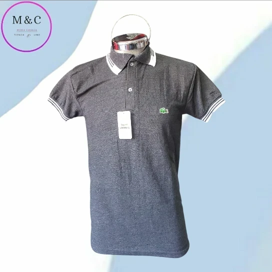Playera T- M Polo diseño cuello y mangas 5