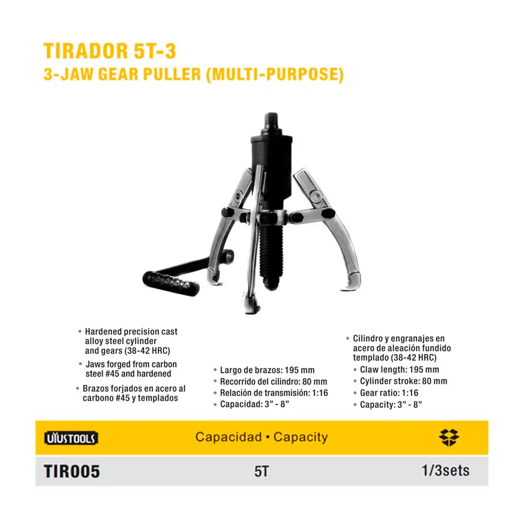 ESTRACTOR DE POLEAS Maleta UYUST de 5 TON