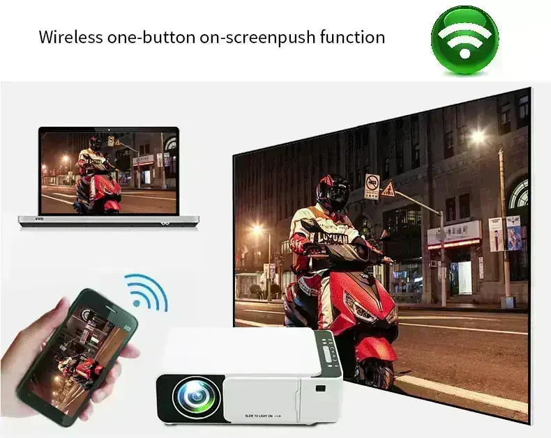 PROYECTOR T5 WI FI, YOUTUBE, DUPLICADOR DE PANTALLA DE CELULAR  4