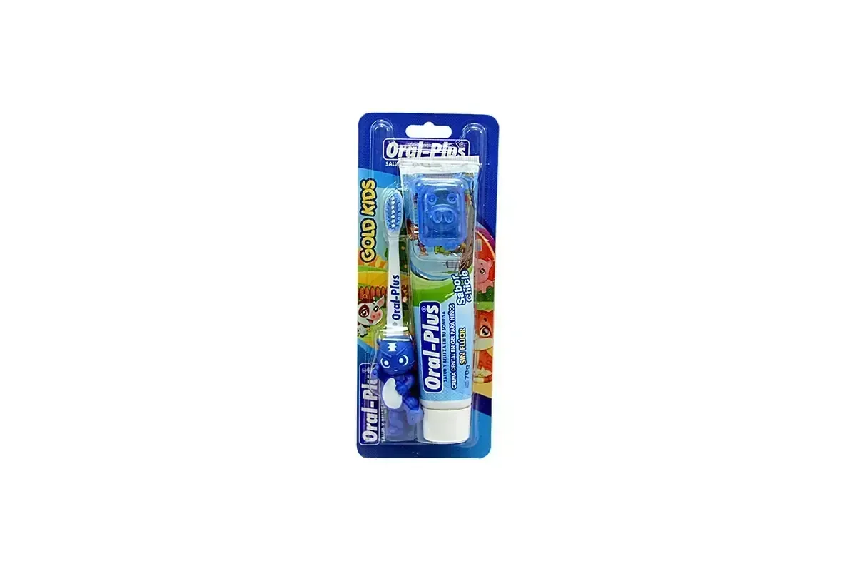 CEPILLO GOLD KIDS NIÑOS + CREMA + PROTECTOR