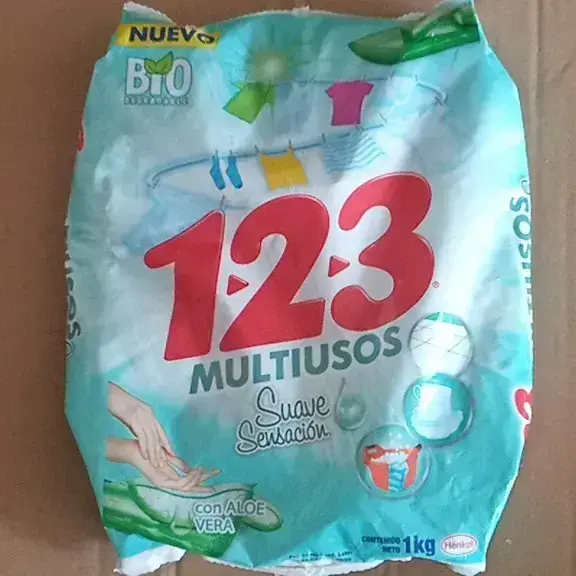 Jabón en polvo 1-2-3 1 kg