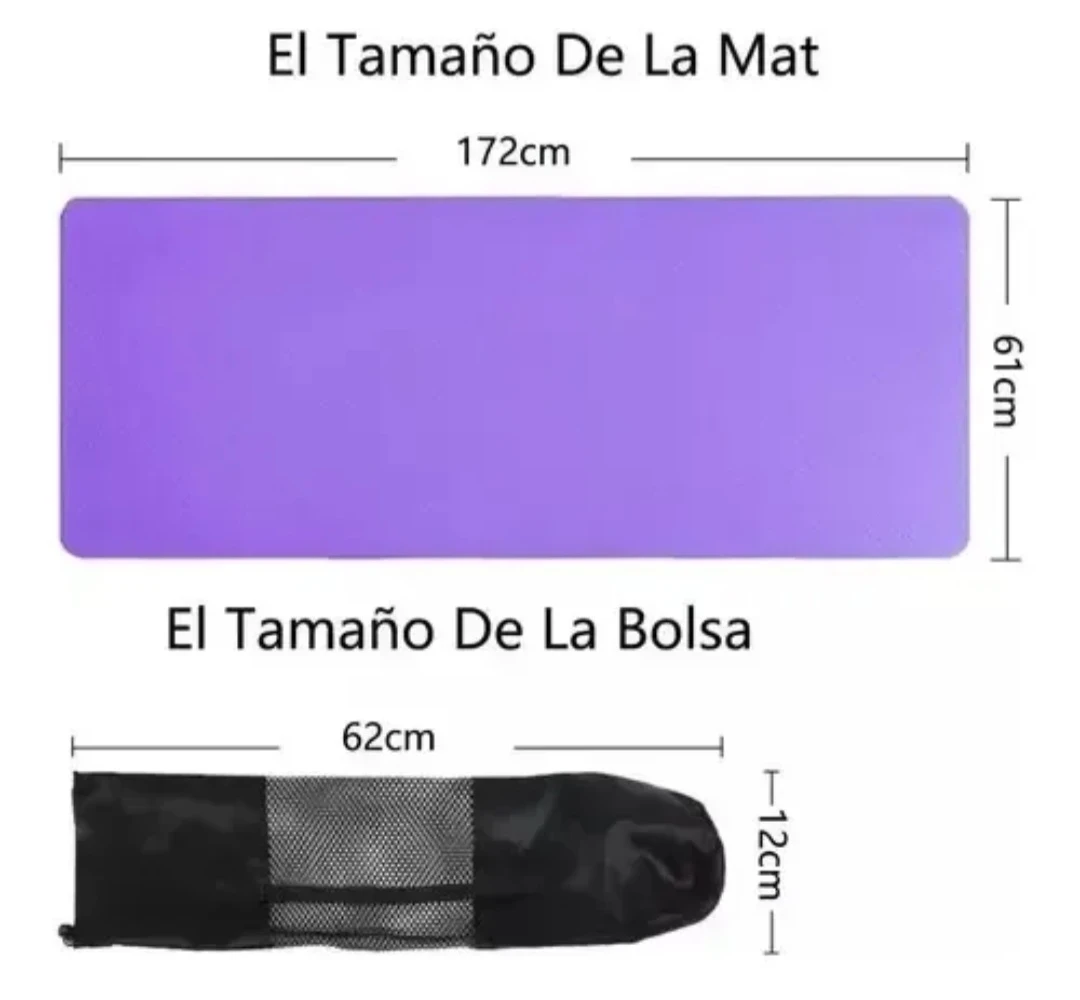 Mat Yoga 6mm Pilates con bolso Alfombra Ejercicio Color  2