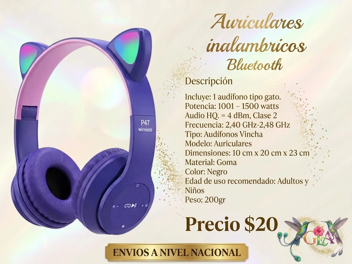 Audífonos Bluetooth orejita 