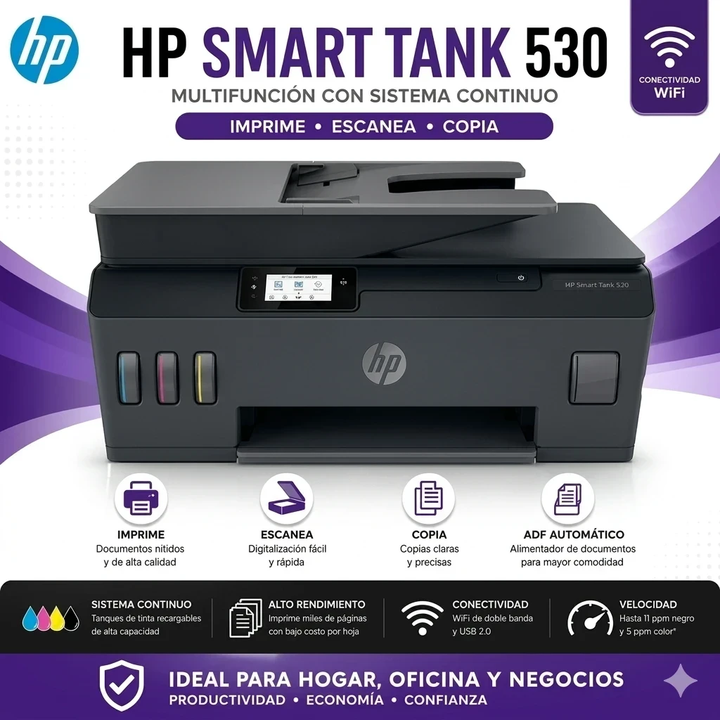 Impresora Multifunción HP Smart Tank 530