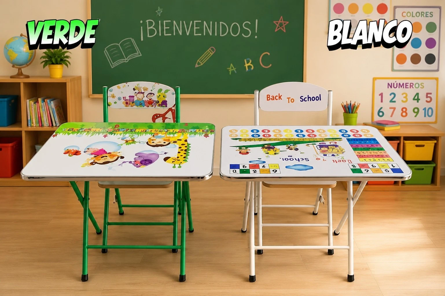 escritorio infantil con silla