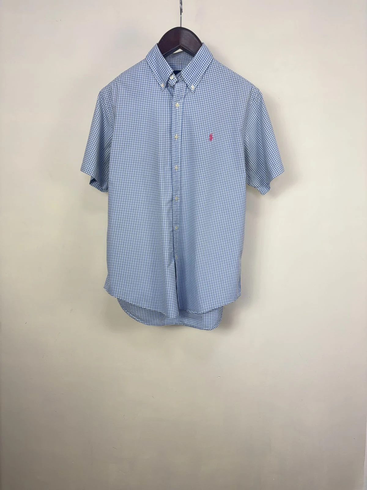 RALPH LAUREN GINGHAM SHORT SLEEVE SHIRT