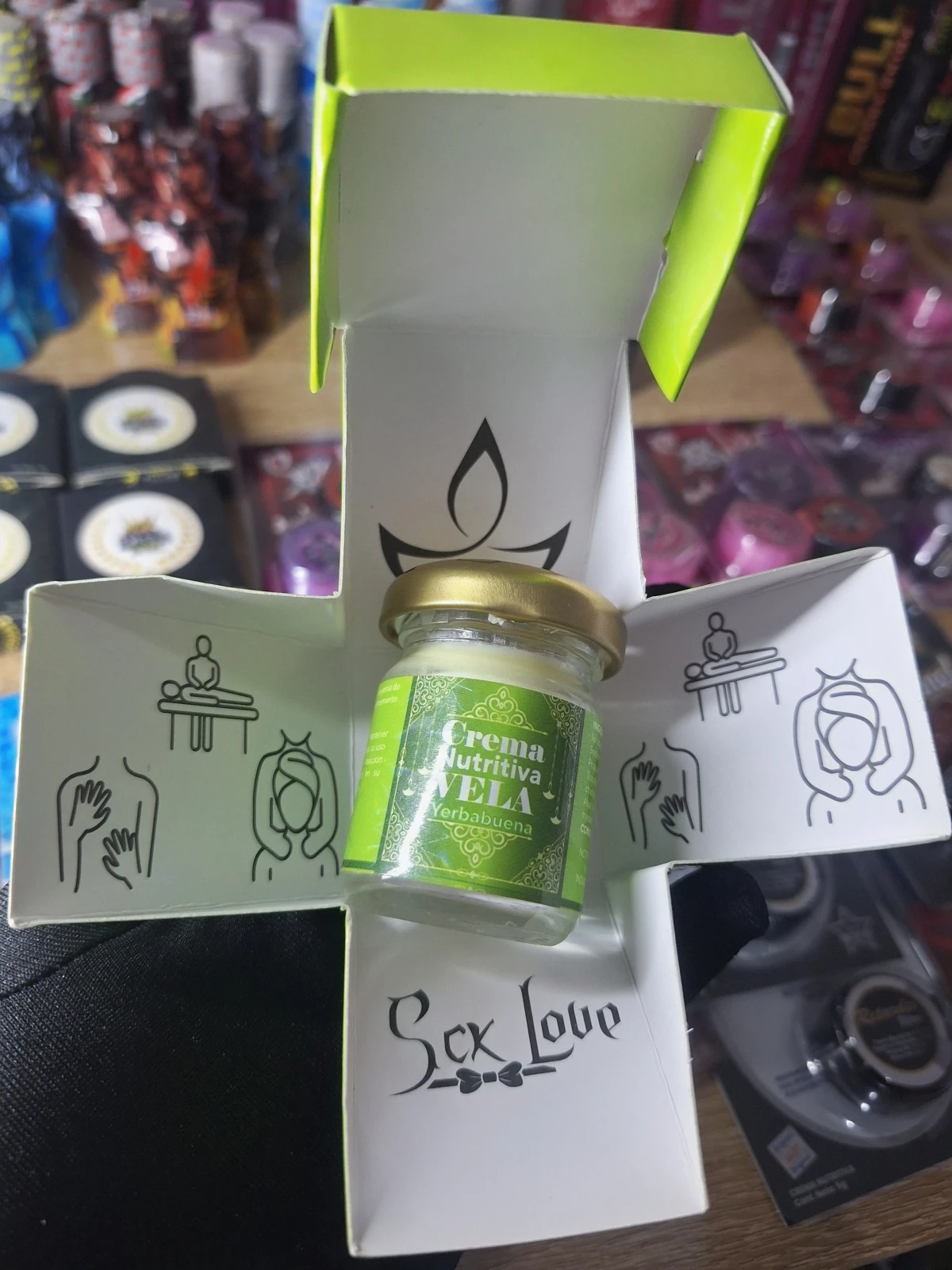 Vela Yerbabuena cremosa nutritiva para masajes 