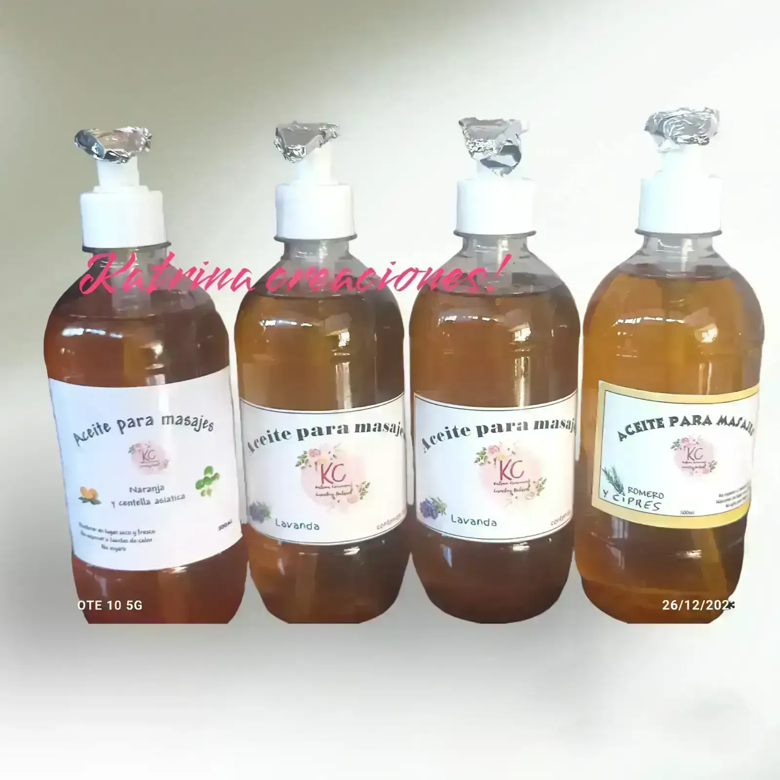 Línea de aceites naturales para masajes. 2