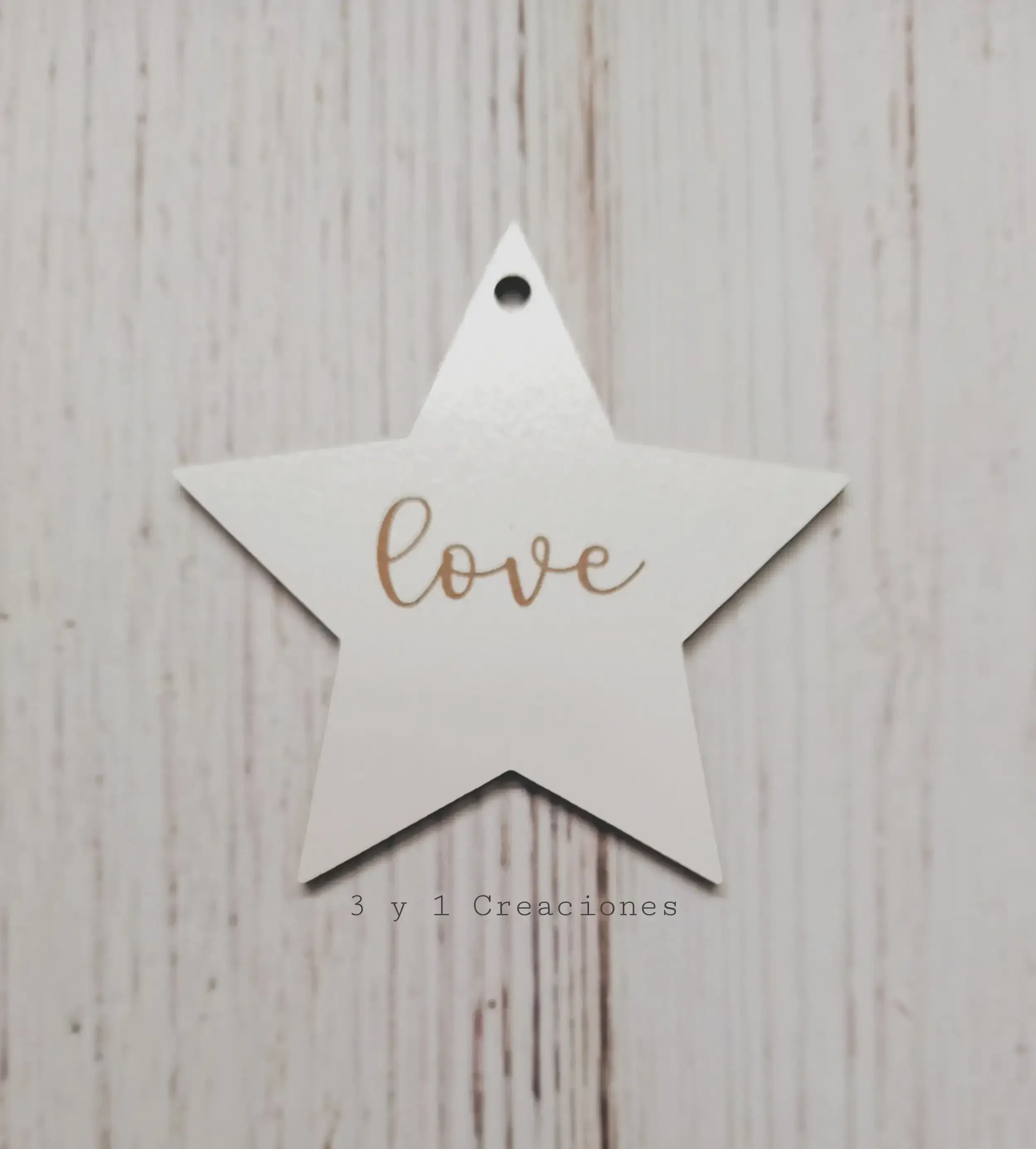 ESTRELLA GRABADA LOVE