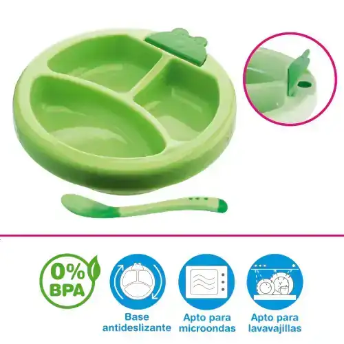 Plato Termico + Cuchara Con Sensor Temperatura Dispita (DI10670) 2
